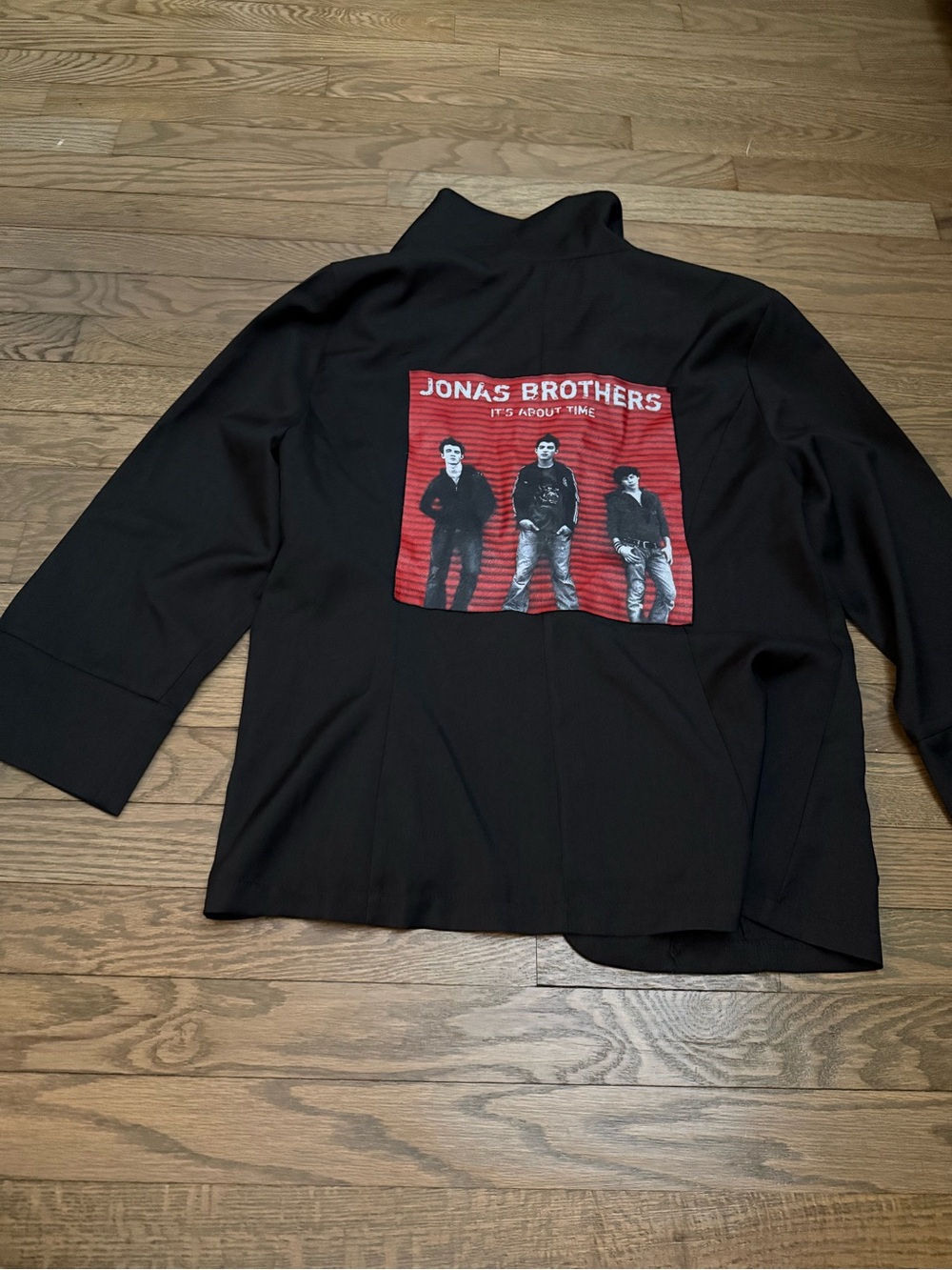 Jonas Brothers Black Graphic Jacket with Red Back Patch